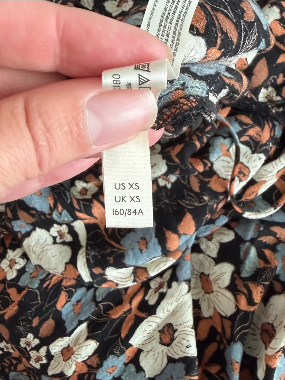 Free People All I Wanted Slip Maxi Dress Ditsy Floral Print XS Natural Boho
